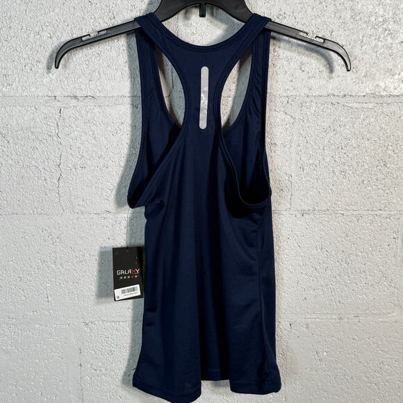 Galaxy By Harvic Women's Moisture Wicking Racerback Tanks navy Small - Picture 4 of 8
